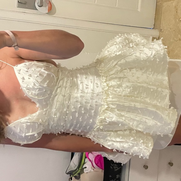 Custom White Bridal/Bachelorette Mini Dress - Picture 2 of 4